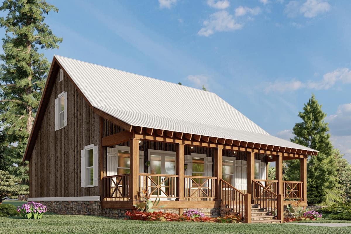 Left Side View of this 3-Bedroom, 1661 Sq Ft Plan - 193-1005