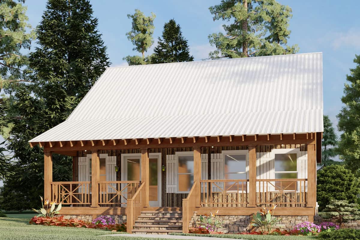 Front View of this 3-Bedroom, 1661 Sq Ft Plan - 193-1005