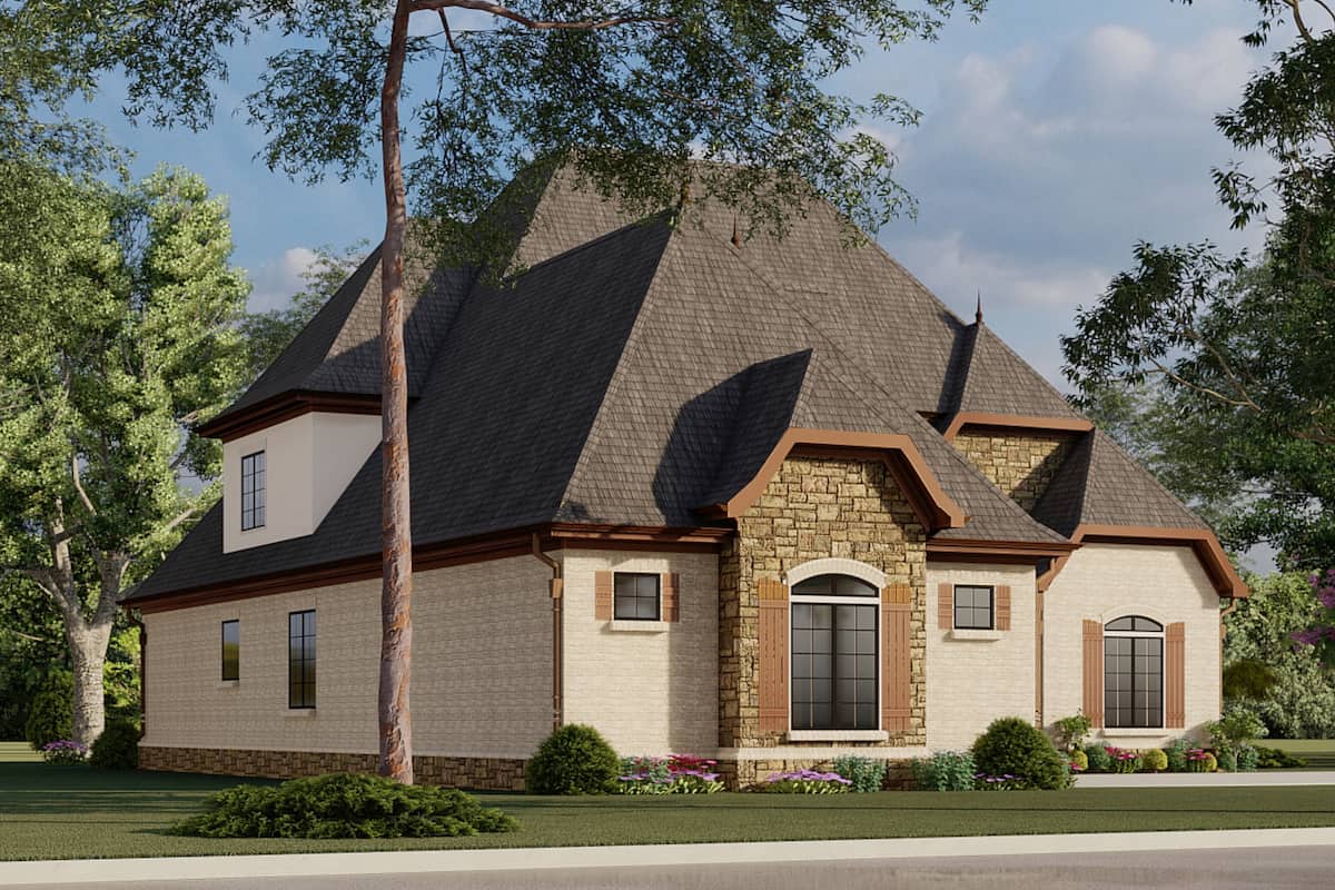 Left Side View of this 4-Bedroom, 2979 Sq Ft Plan - 193-1007