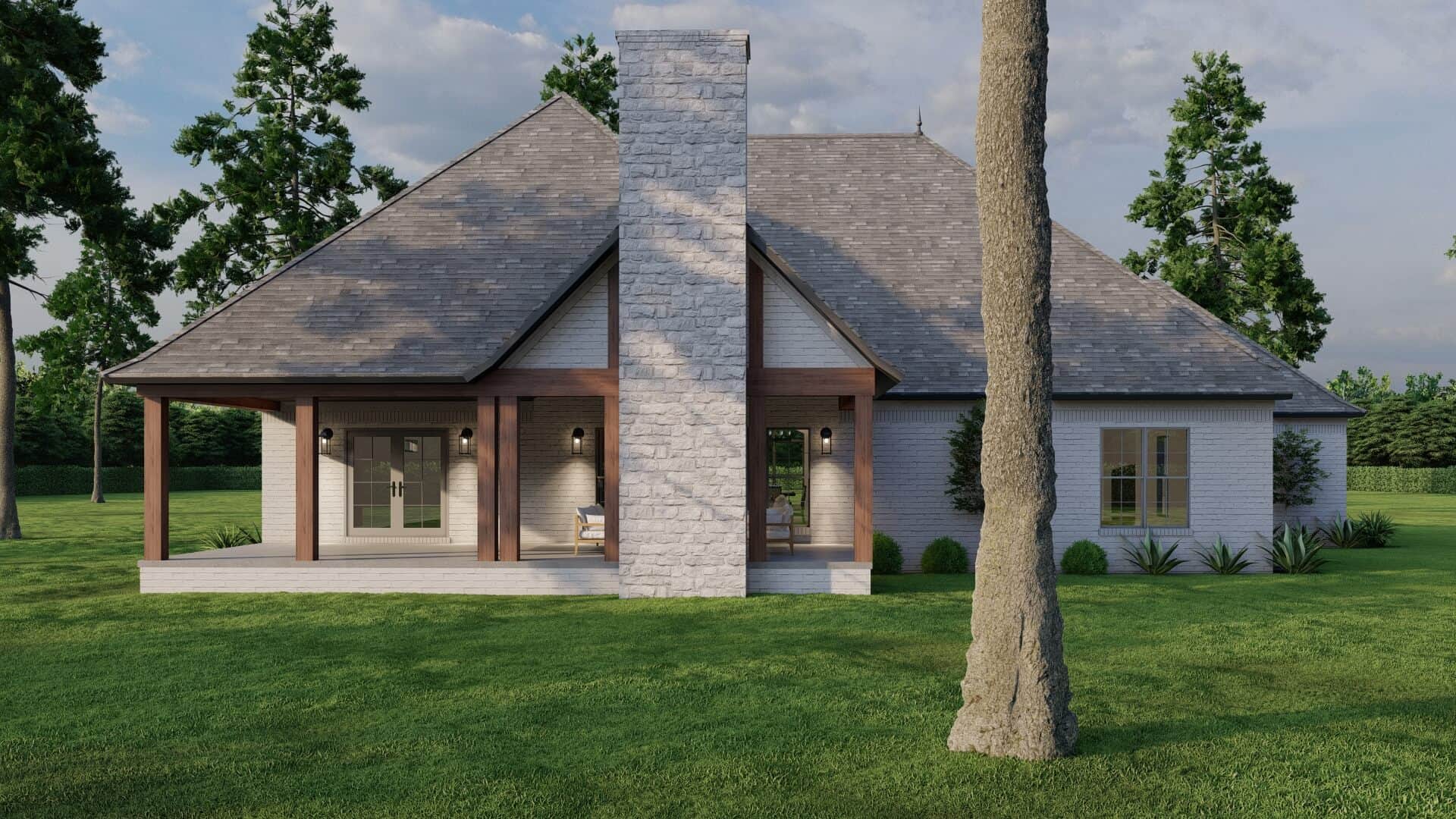 Rear View of this 3-Bedroom,2428 Sq Ft Plan -193-1014