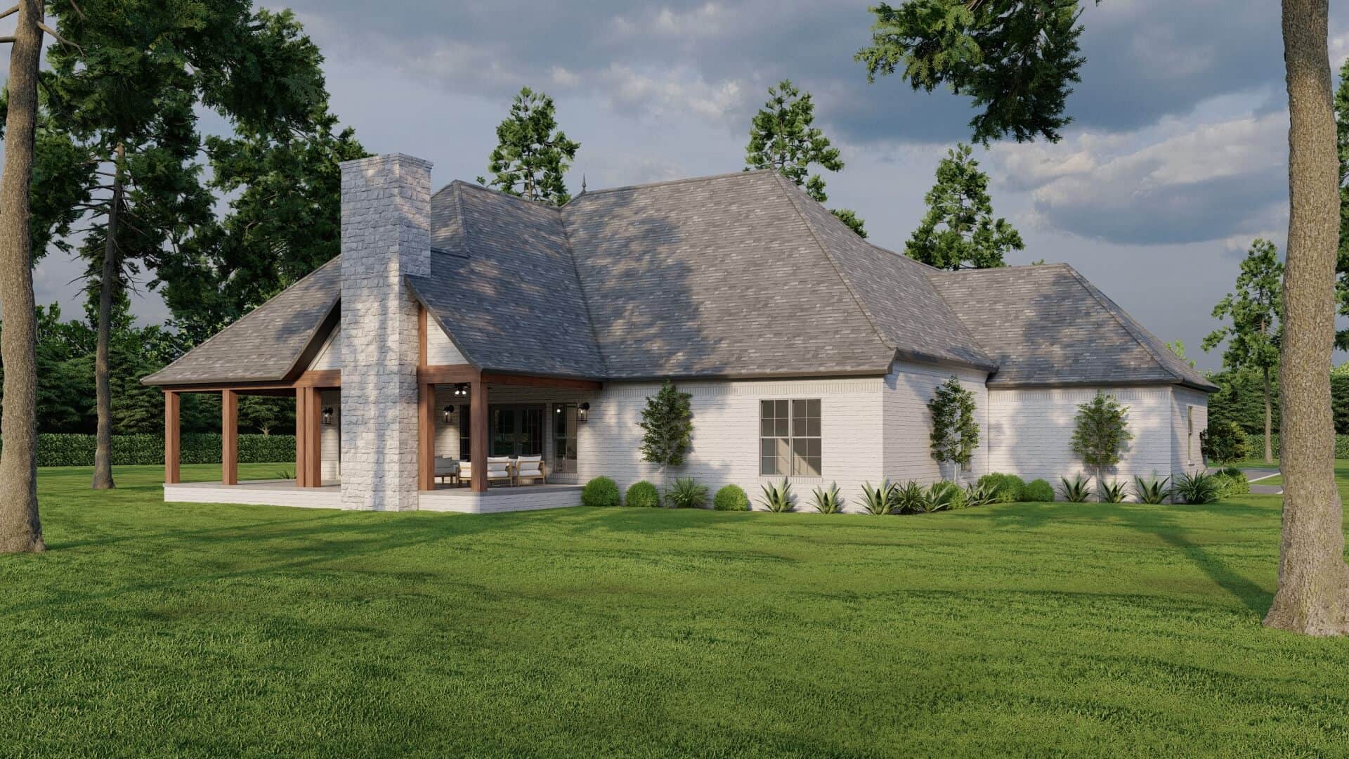 Rear View of this 3-Bedroom,2428 Sq Ft Plan -193-1014