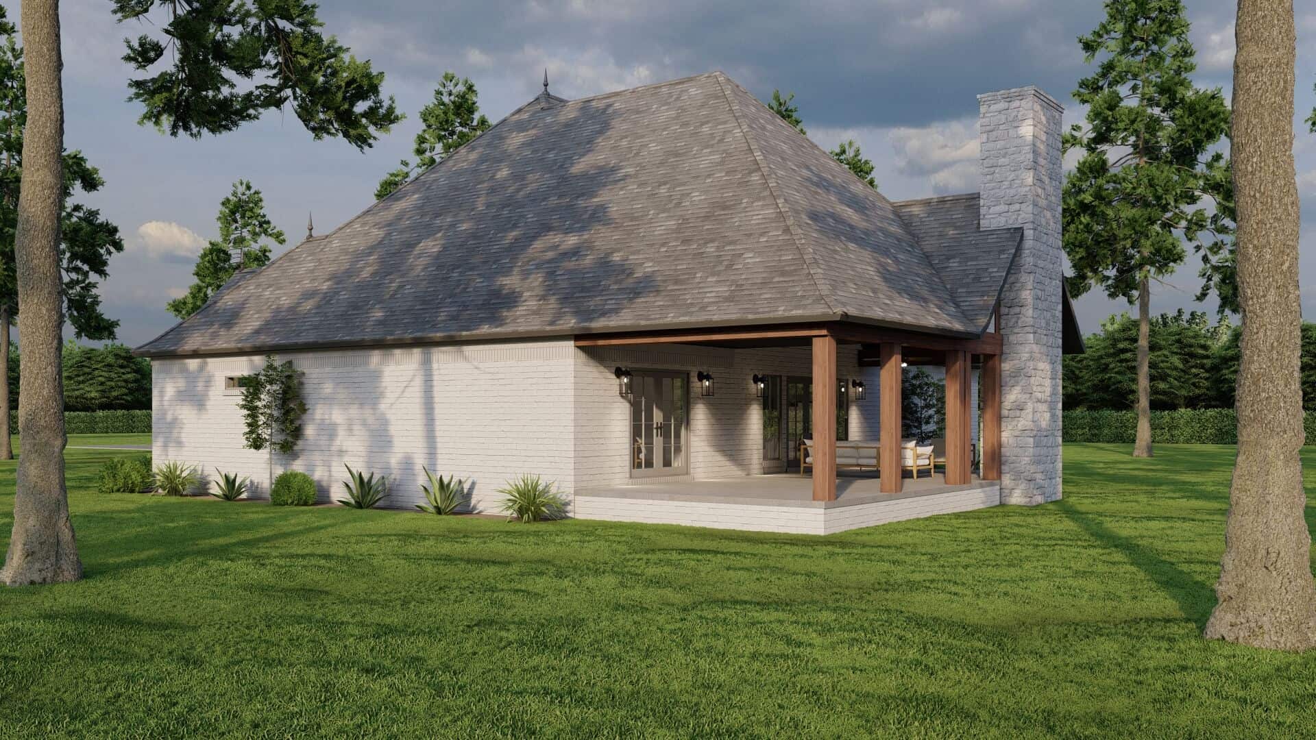 Rear View of this 3-Bedroom,2428 Sq Ft Plan -193-1014