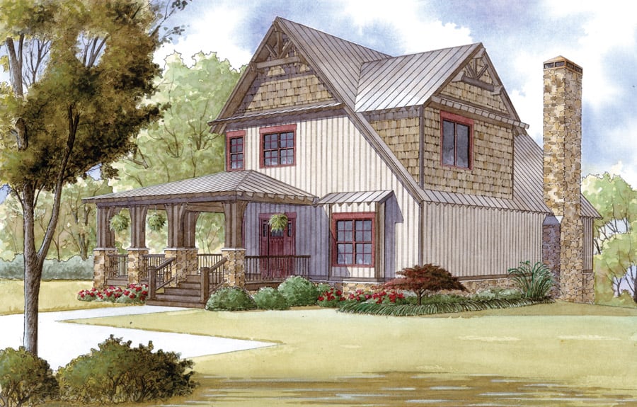 Front View of this 3-Bedroom,2008 Sq Ft Plan -193-1015