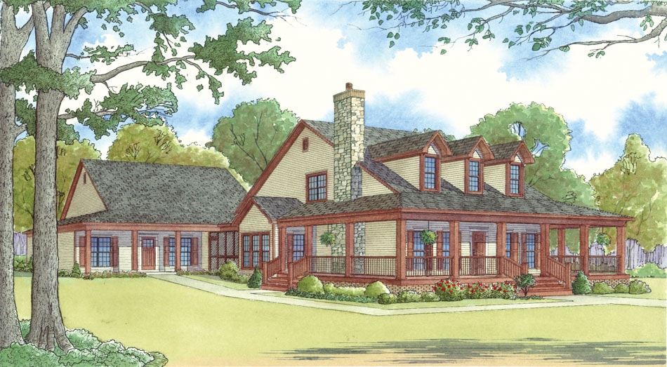 Front View of this 6-Bedroom, 3437 Sq Ft Plan - 193-1017