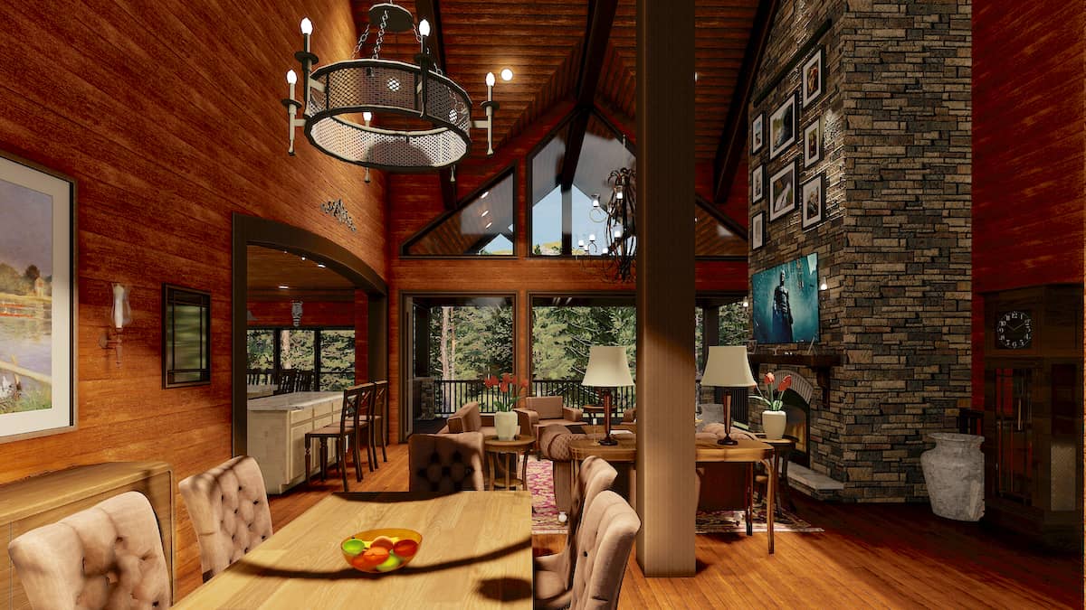 Dining Room of this 2-Bedroom, 4548 Sq Ft Plan - 193-1018