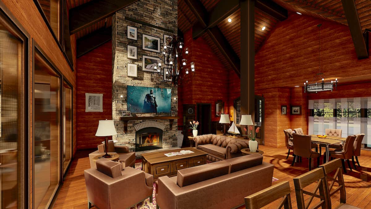 Great Room of this 2-Bedroom, 4548 Sq Ft Plan - 193-1018