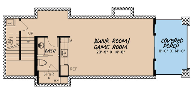 Floor Plan Basement of Traditional Plan #193-1020