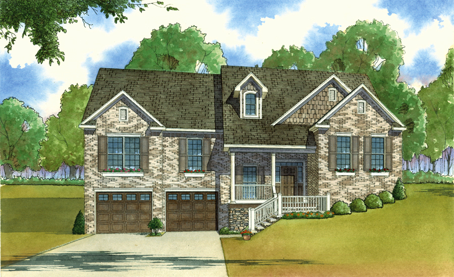Front elevation of Country home (ThePlanCollection: House Plan #193-1023)