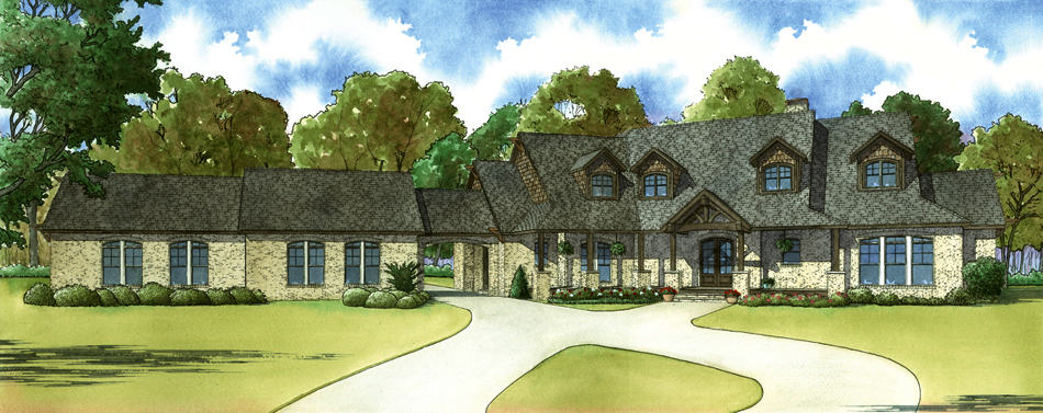 Front View of this 5-Bedroom, 4595 Sq Ft Plan - 193-1026