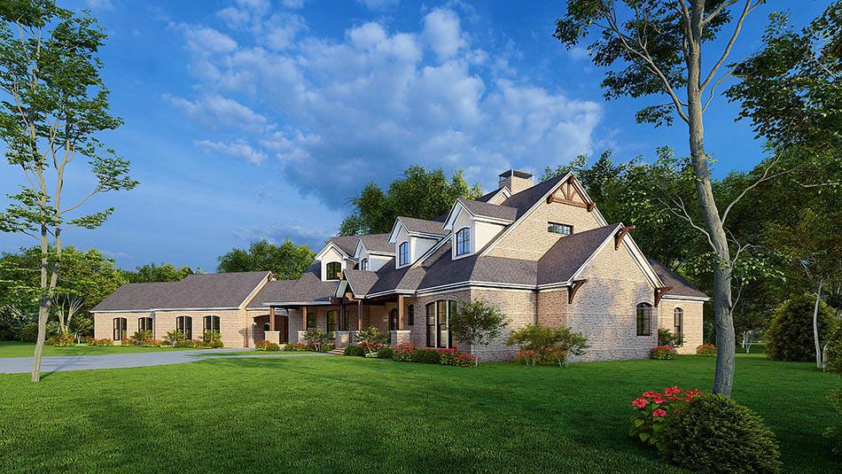 Right Side View of this 5-Bedroom, 4595 Sq Ft Plan - 193-1026
