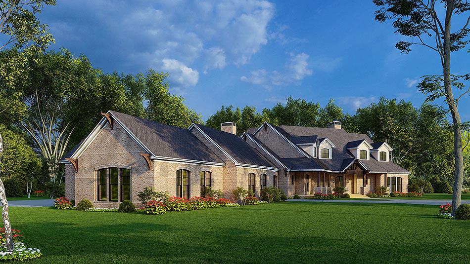 Front elevation of Country home (ThePlanCollection: House Plan #193-1026)