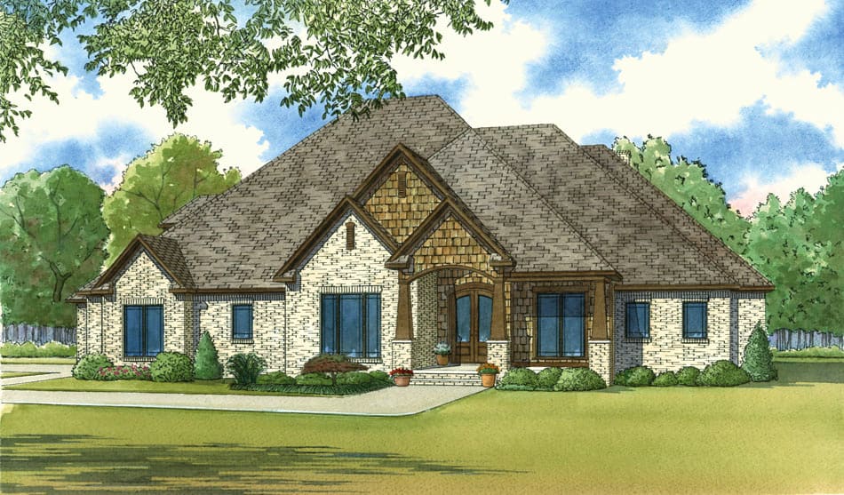 Front View of this 4-Bedroom,3190 Sq Ft Plan -193-1027