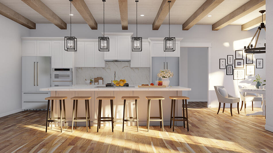 Kitchen: Kitchen Island of this 4-Bedroom,3190 Sq Ft Plan -193-1027
