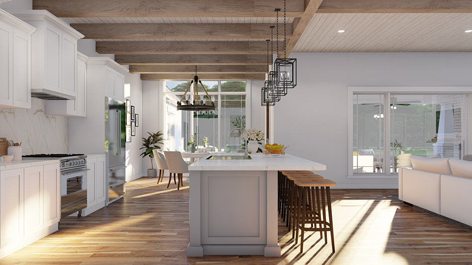 Kitchen: Kitchen Island of this 4-Bedroom,3190 Sq Ft Plan -193-1027