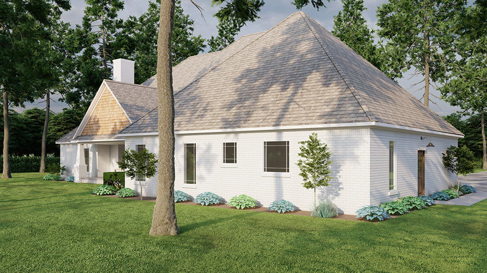 Rear View of this 4-Bedroom,3190 Sq Ft Plan -193-1027