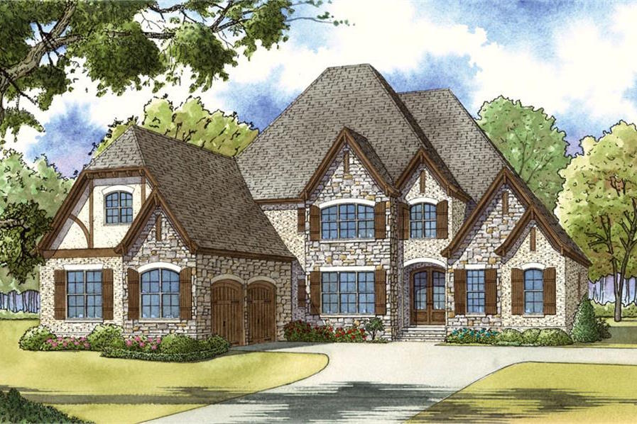 Country European home (ThePlanCollection: Plan #193-1036)