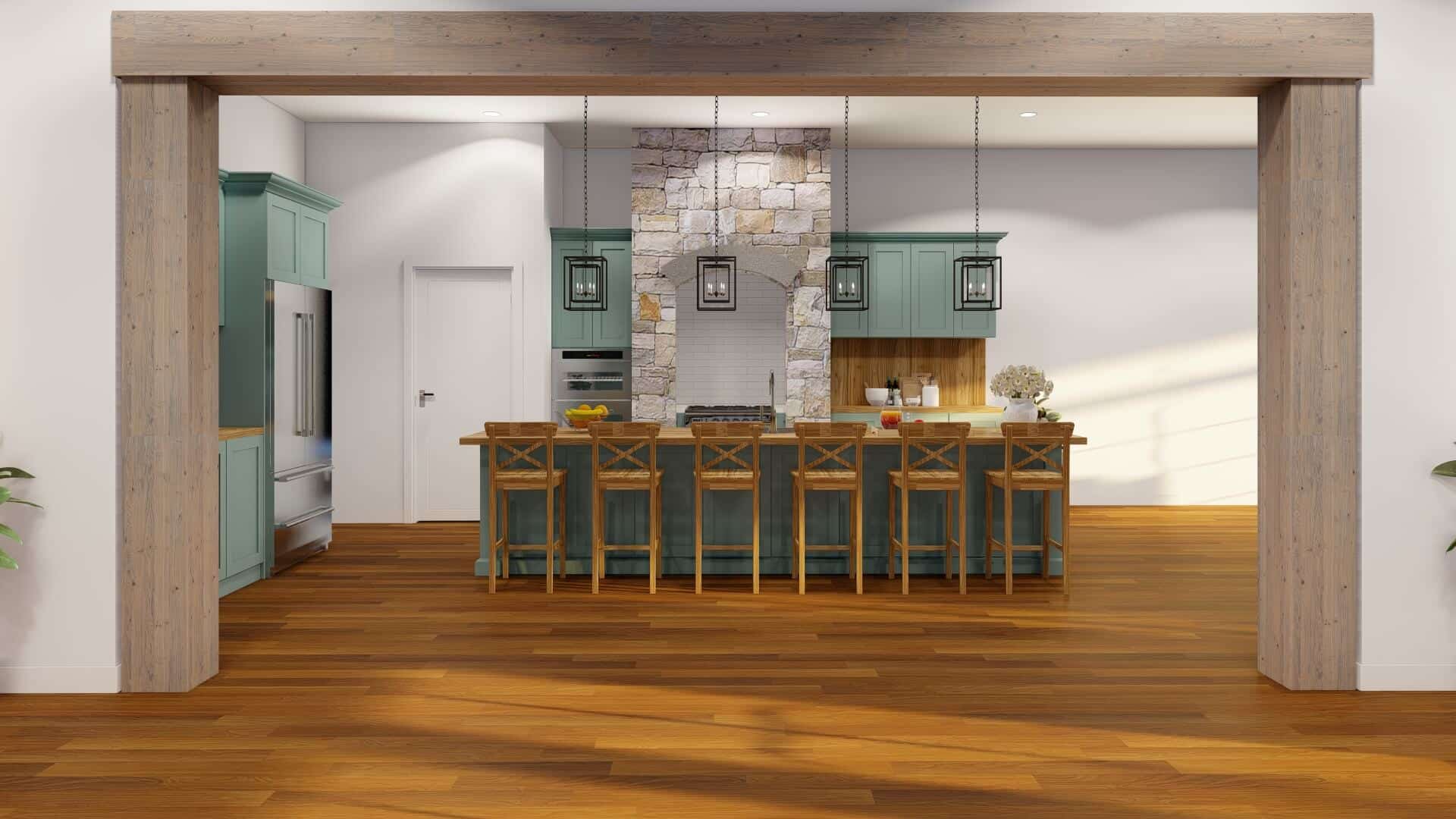 Kitchen: Kitchen Island of this 5-Bedroom,6356 Sq Ft Plan -193-1037