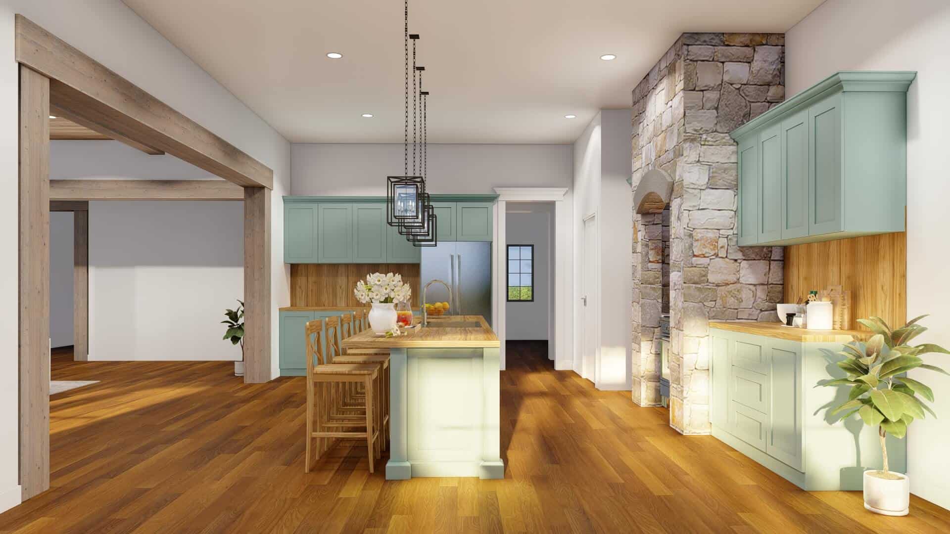 Kitchen: Kitchen Island of this 5-Bedroom,6356 Sq Ft Plan -193-1037