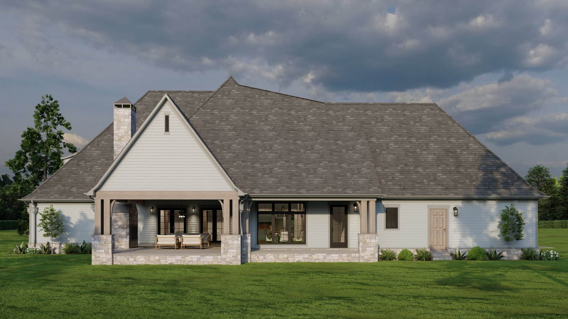 Rear View of this 5-Bedroom,6356 Sq Ft Plan -193-1037