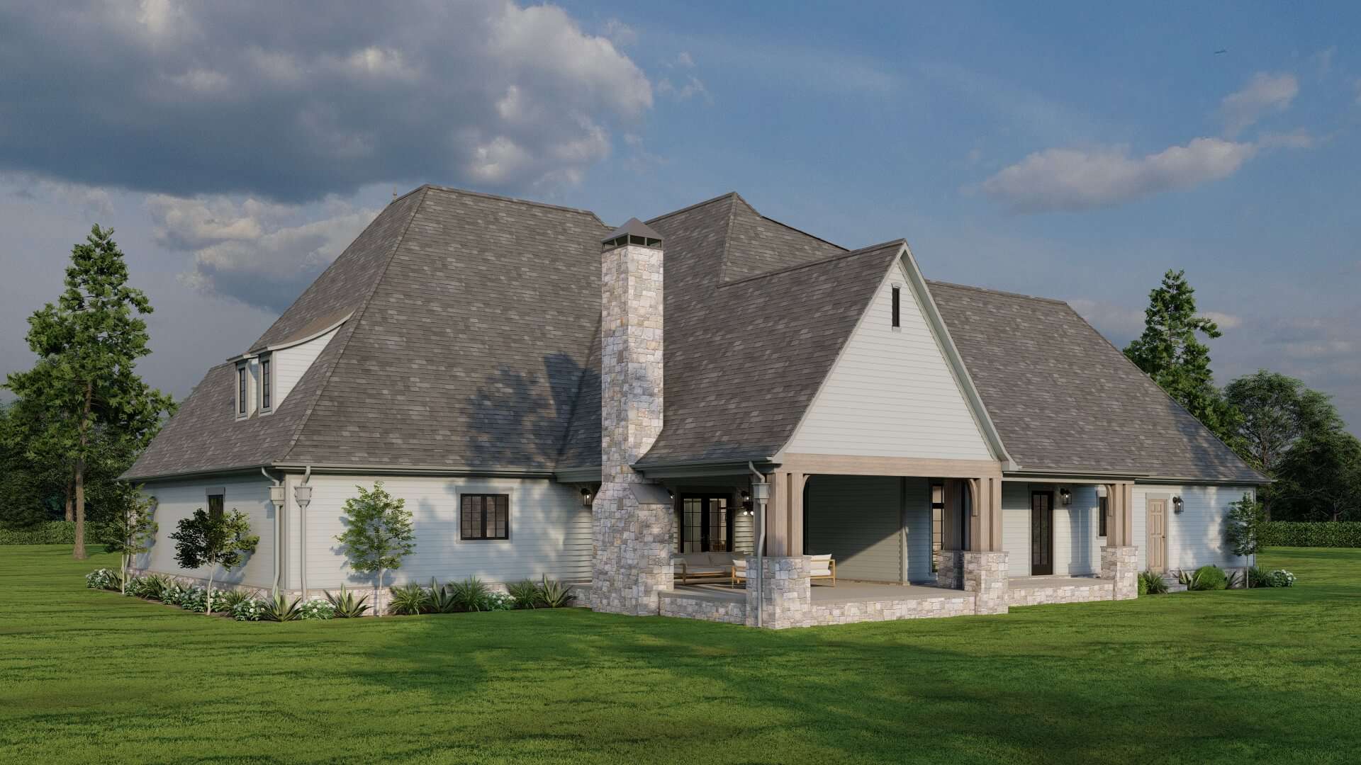 Rear View of this 5-Bedroom,6356 Sq Ft Plan -193-1037