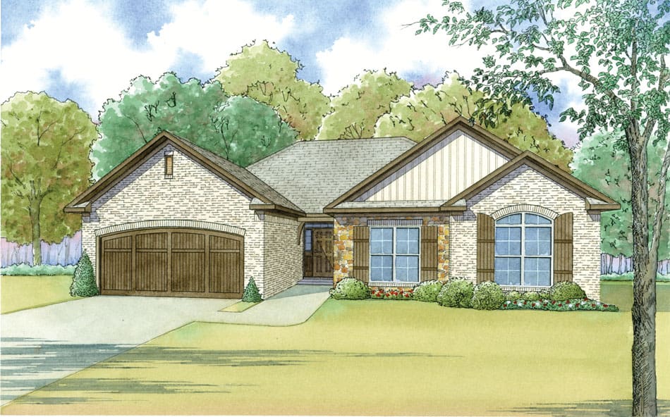 Front View of this 3-Bedroom,1745 Sq Ft Plan -193-1042