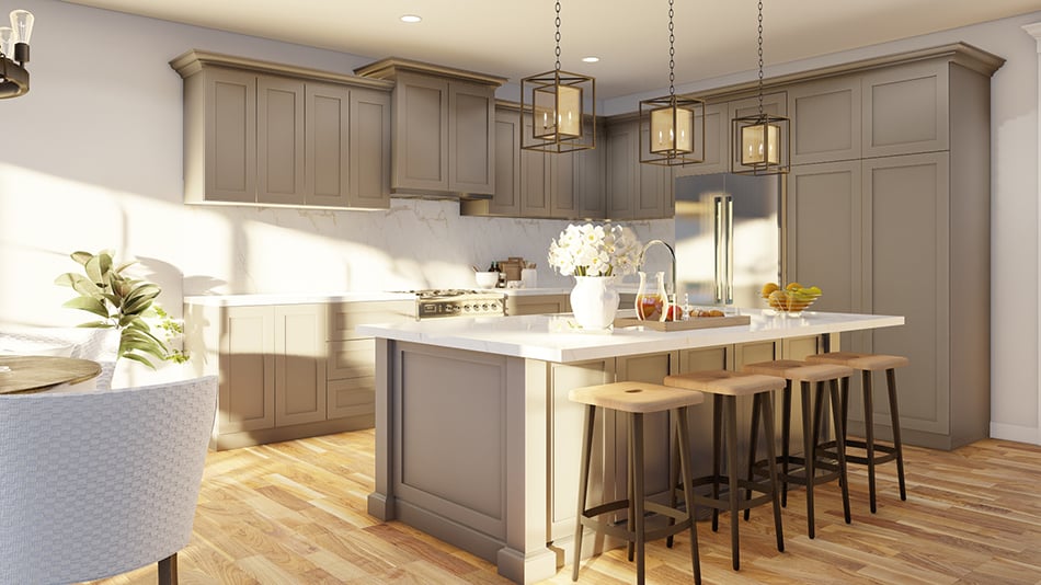 Kitchen: Kitchen Island of this 3-Bedroom,1745 Sq Ft Plan -193-1042