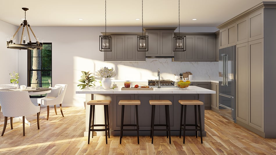 Kitchen: Kitchen Island of this 3-Bedroom,1745 Sq Ft Plan -193-1042
