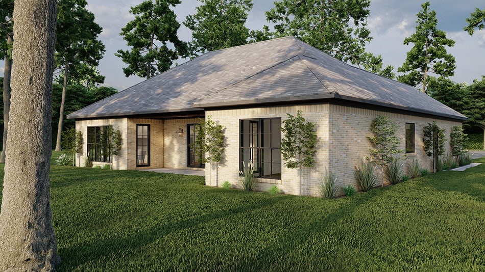 Rear View of this 3-Bedroom,1745 Sq Ft Plan -193-1042