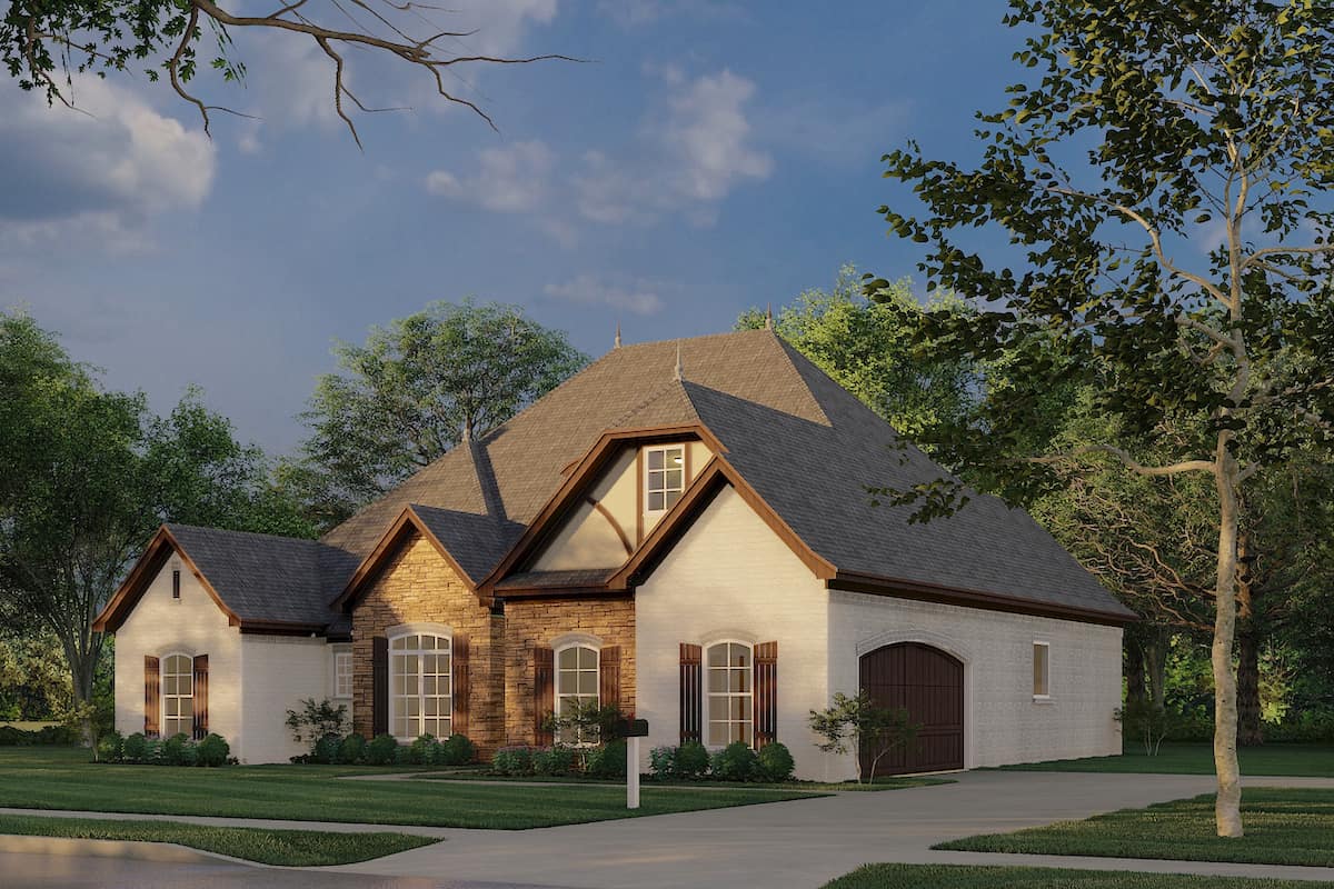 Right Side View of this 4-Bedroom, 2071 Sq Ft Plan - 193-1044