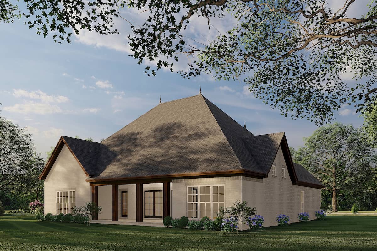 Home Plan Rear Elevation of this 4-Bedroom,2071 Sq Ft Plan -193-1044