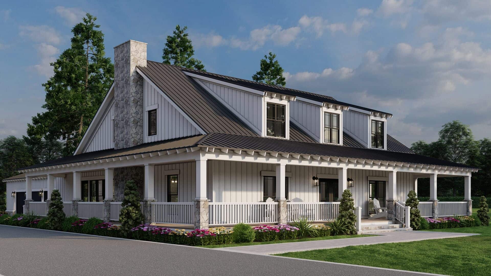 Left Side View of this 4-Bedroom,3380 Sq Ft Plan -193-1046