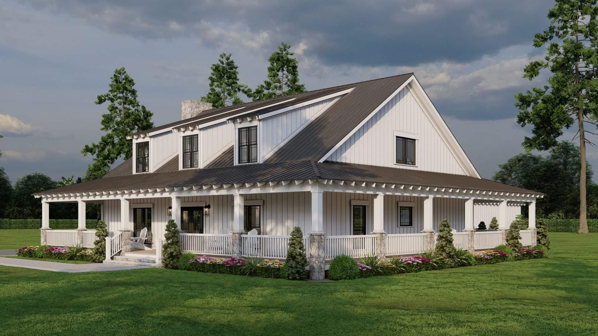 Right Side View of this 4-Bedroom,3380 Sq Ft Plan -193-1046