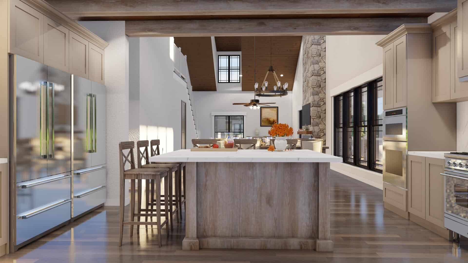 Kitchen: Kitchen Island of this 4-Bedroom,3380 Sq Ft Plan -193-1046