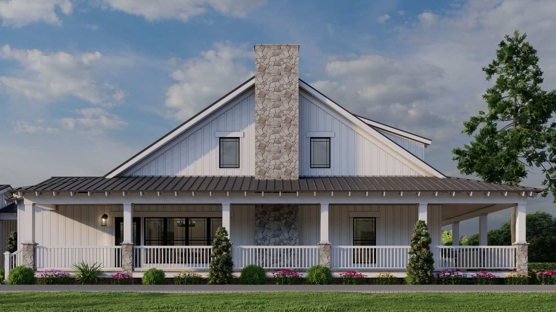 Left Side View of this 4-Bedroom,3380 Sq Ft Plan -193-1046