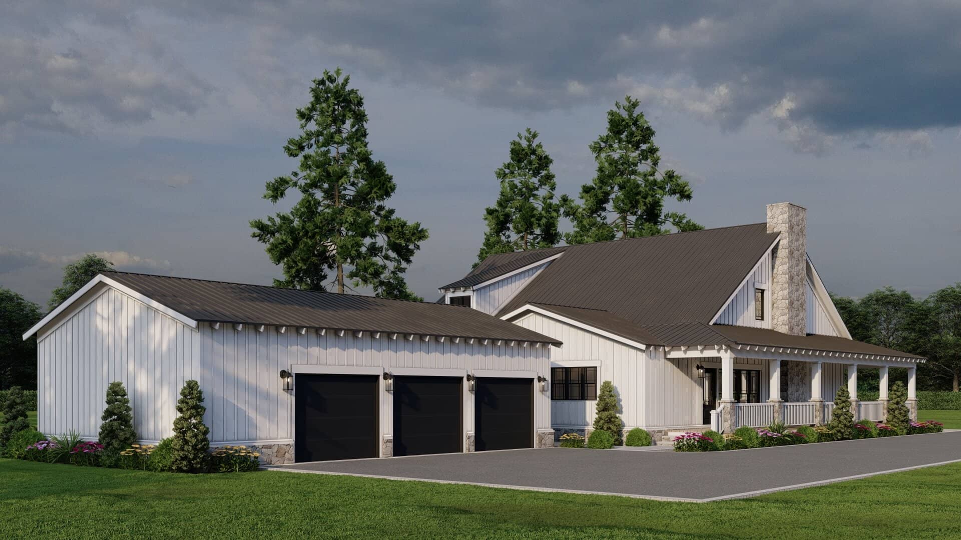 Rear View of this 4-Bedroom,3380 Sq Ft Plan -193-1046