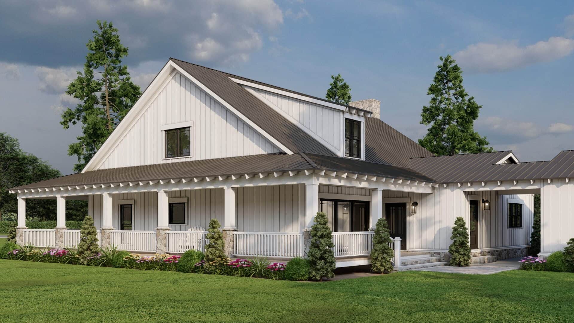 Rear View of this 4-Bedroom,3380 Sq Ft Plan -193-1046