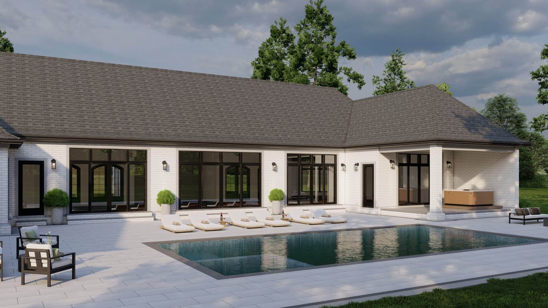 Pool of this 4-Bedroom,6554 Sq Ft Plan -193-1048