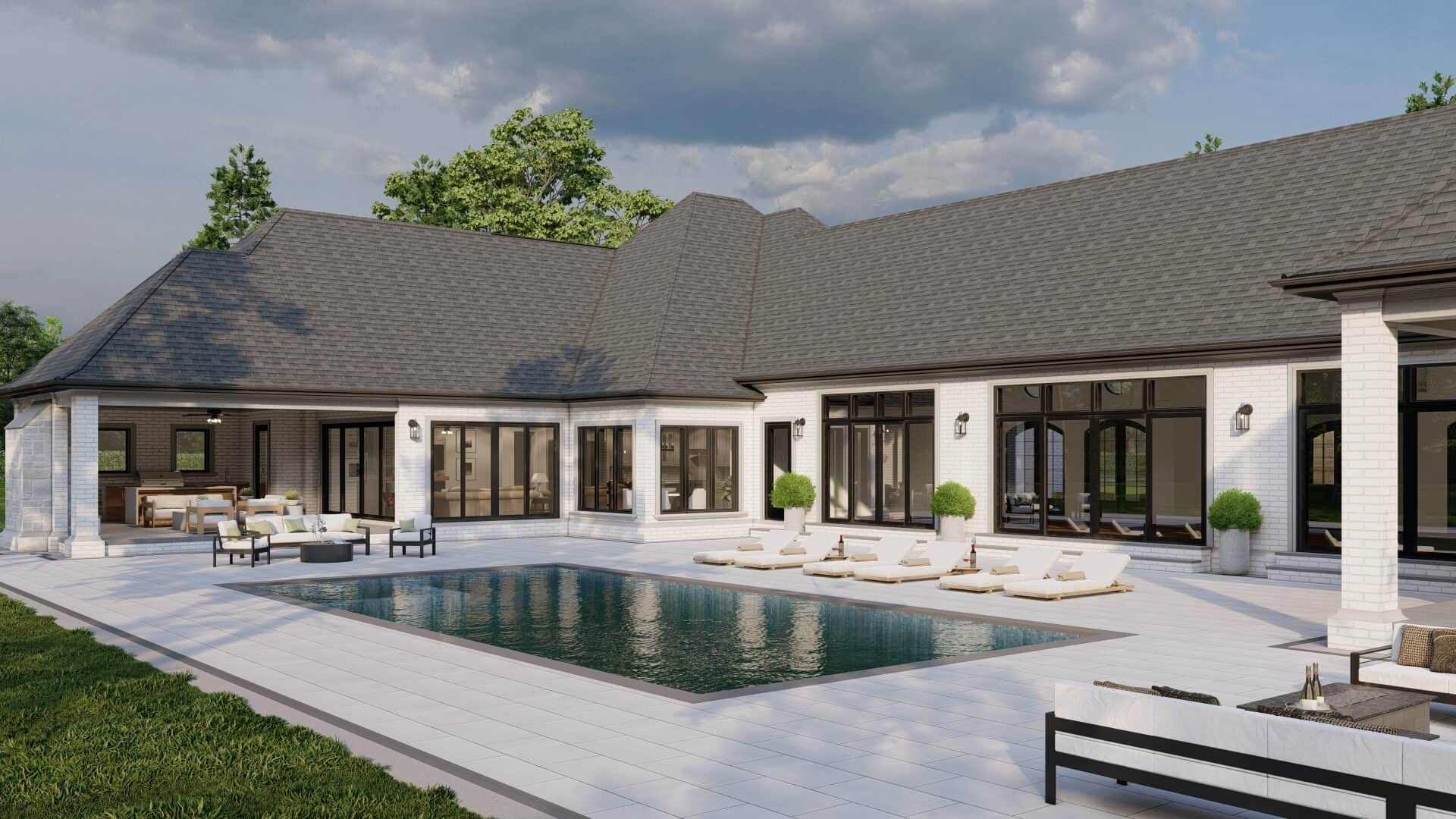 Pool of this 4-Bedroom,6554 Sq Ft Plan -193-1048