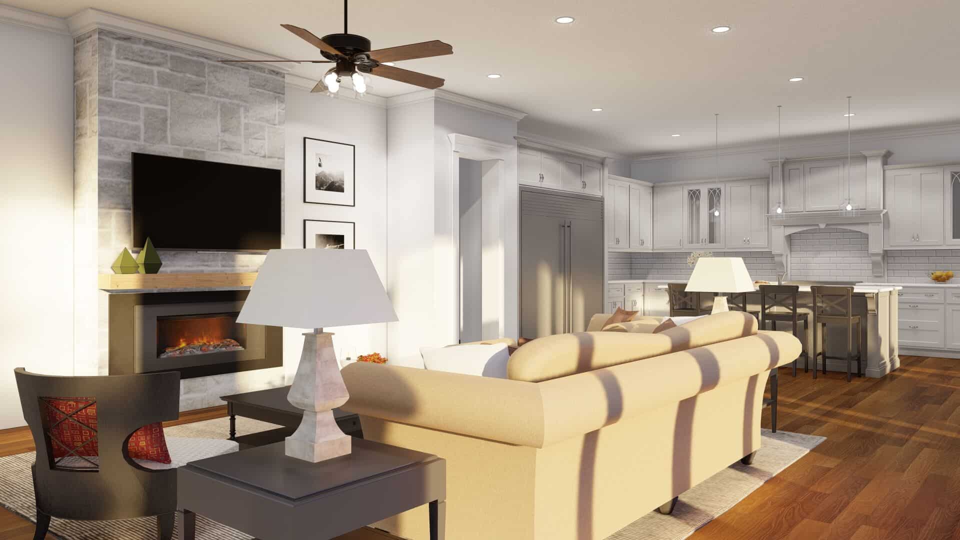 Hearth Room of this 4-Bedroom,6554 Sq Ft Plan -193-1048