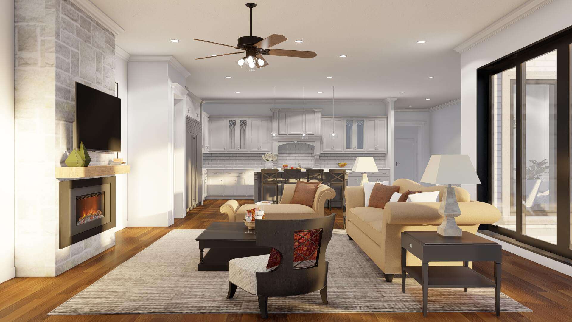 Hearth Room of this 4-Bedroom,6554 Sq Ft Plan -193-1048