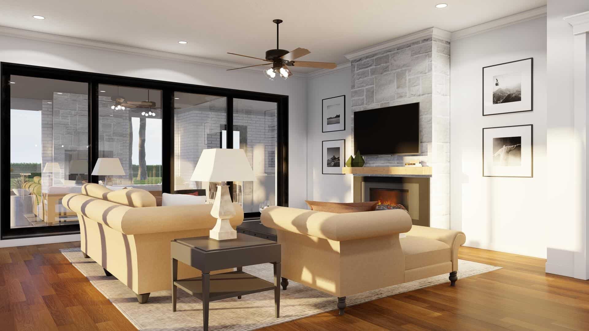 Hearth Room of this 4-Bedroom,6554 Sq Ft Plan -193-1048