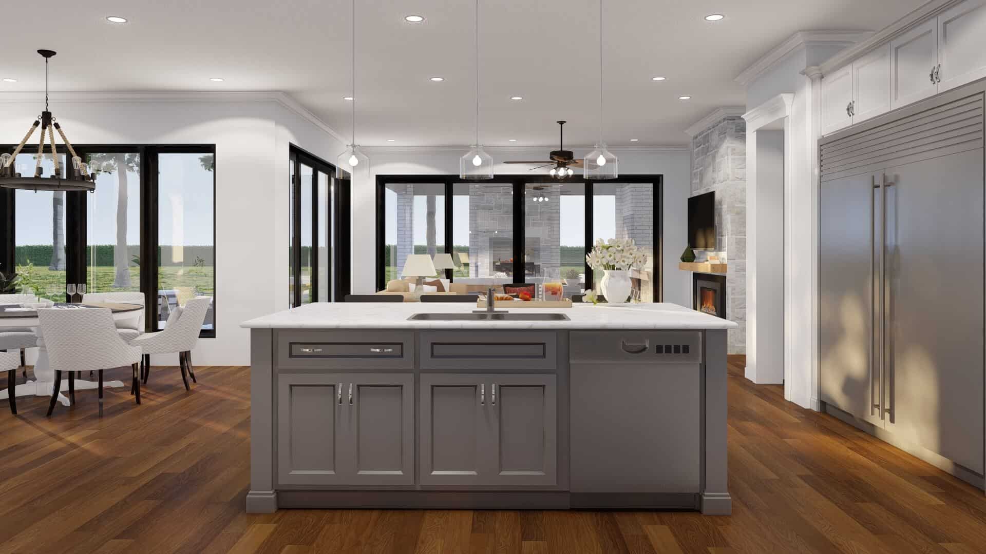 Kitchen: Kitchen Island of this 4-Bedroom,6554 Sq Ft Plan -193-1048