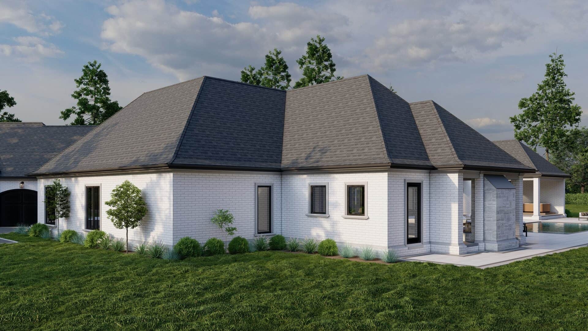 Rear View of this 4-Bedroom,6554 Sq Ft Plan -193-1048