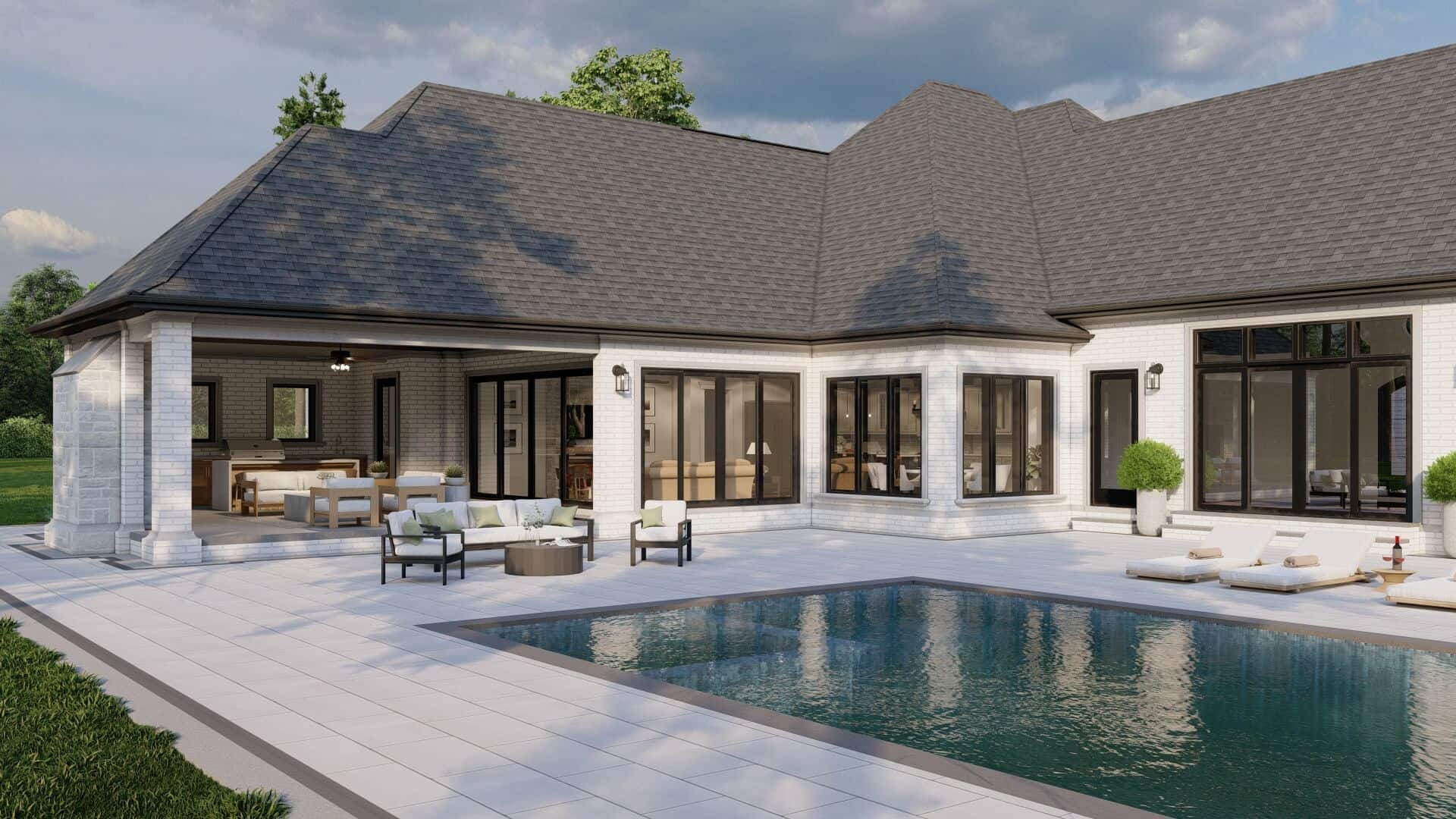 Pool of this 4-Bedroom,6554 Sq Ft Plan -193-1048