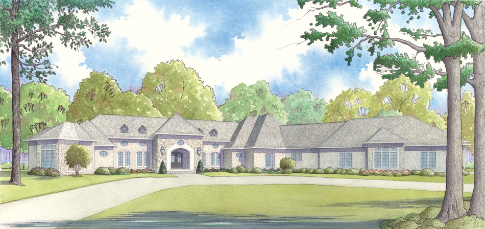 Front View of this 4-Bedroom, 6554 Sq Ft Plan - 193-1048