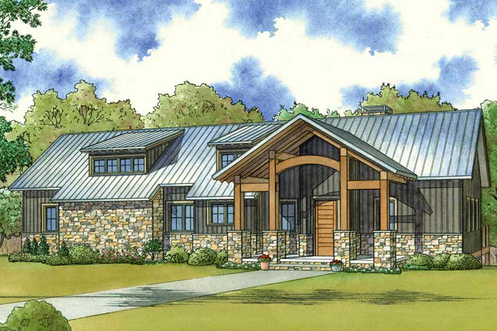 Contemporary home (ThePlanCollection:  Plan #193-1055)
