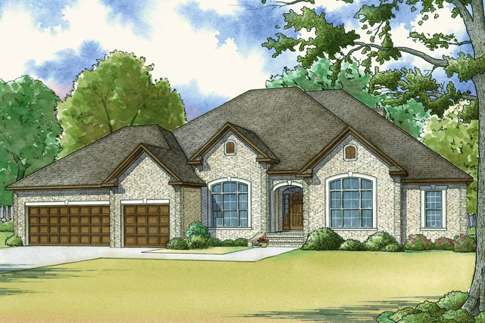 Traditional home (ThePlanCollection: Plan #193-1059)