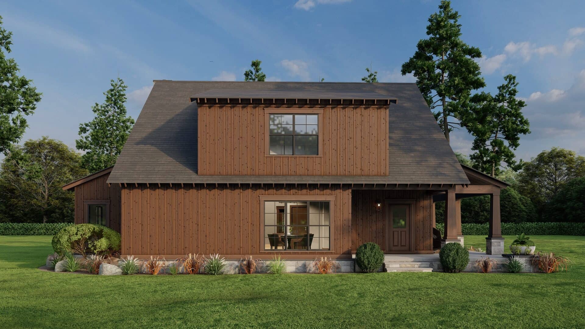 Rear View of this 3-Bedroom,2637 Sq Ft Plan -193-1061