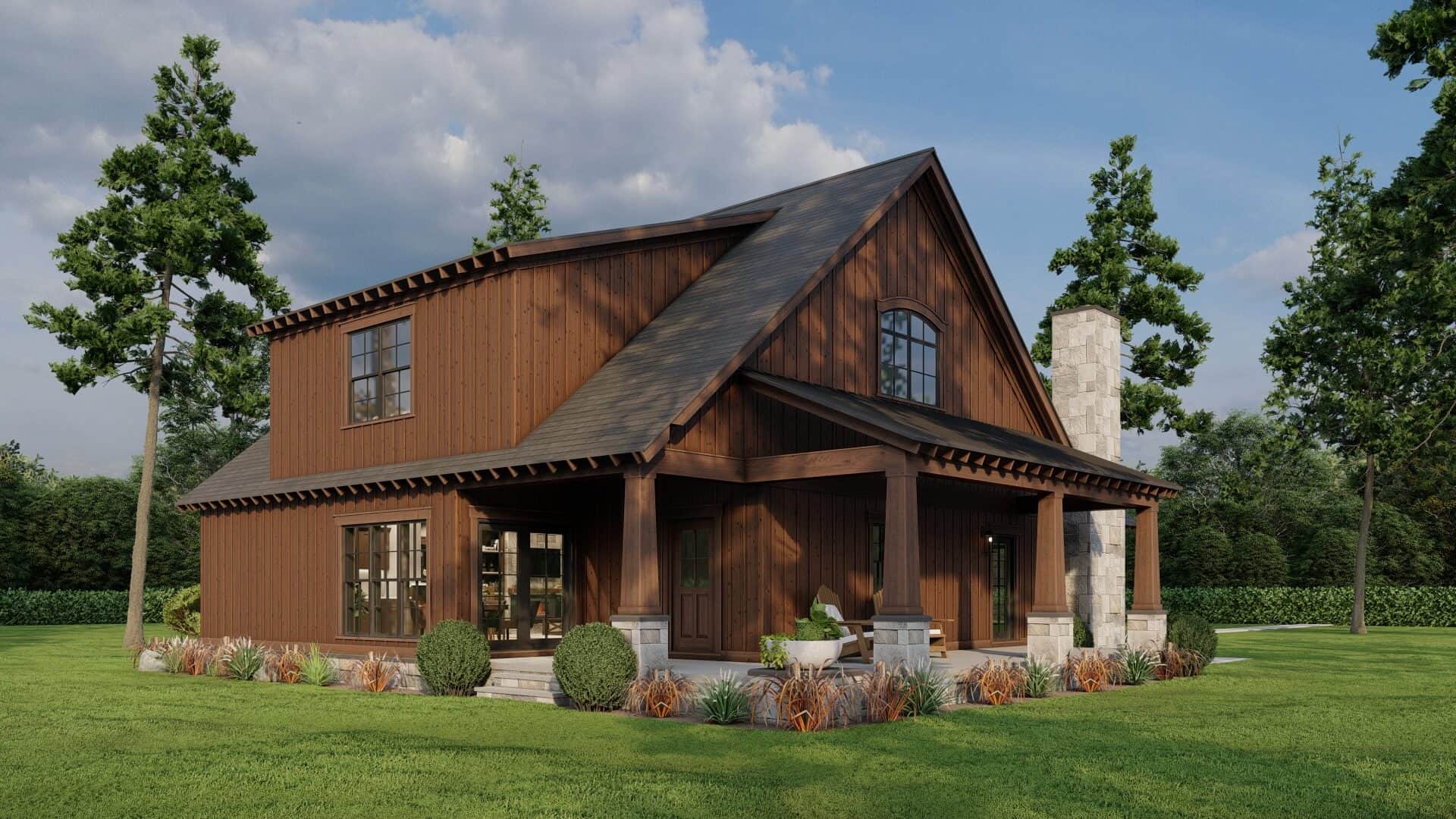 Rear View of this 3-Bedroom,2637 Sq Ft Plan -193-1061
