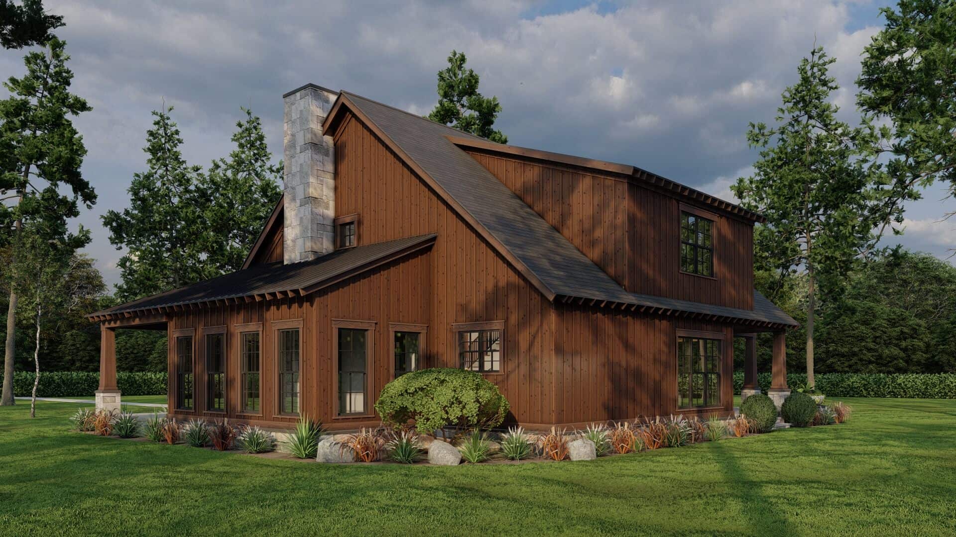 Rear View of this 3-Bedroom,2637 Sq Ft Plan -193-1061